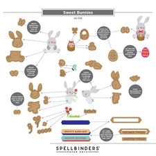 Simon Hurley by Spellbinders Dies -  Happy Spring / Bunny Buddies